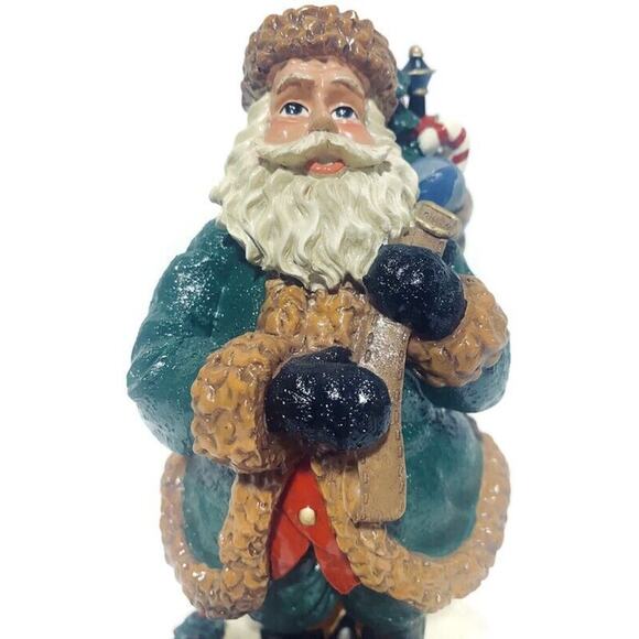Home for the Holidays Visions of Santa 1839 Resin Santa Musical Figure 10 Inches - Picture 3 of 16